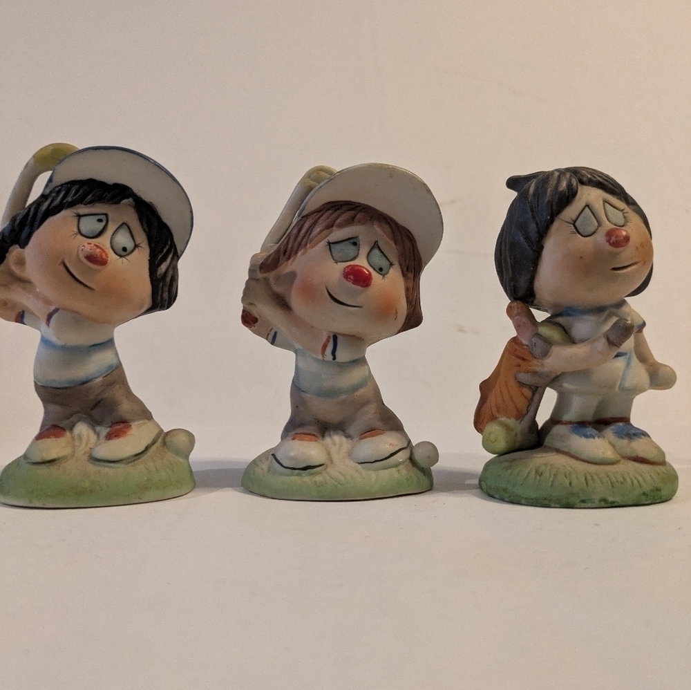 Golf Figurines ,lot of 3